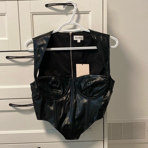Superdown Leather Corset - Picture 1 of 4